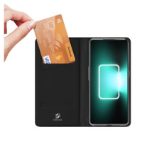 Dux Ducis Skin Pro Case For Realme GT Neo 5 / Realme GT3 Flip Cover Card Wallet Stand Black