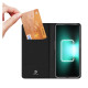 Dux Ducis Skin Pro Case For Realme GT Neo 5 / Realme GT3 Flip Cover Card Wallet Stand Black