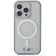 BMW Case BMW BMHMP14LHCRS iPhone 14 Pro 6.1" transparent hardcase Silver Ring MagSafe