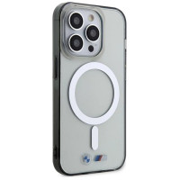 BMW Case BMW BMHMP14LHCRS iPhone 14 Pro 6.1" transparent hardcase Silver Ring MagSafe
