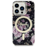 Guess GUHMP14LHCFWSK iPhone 14 Pro 6.1" black/black hardcase Flower MagSafe
