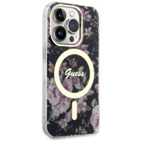 Guess GUHMP14LHCFWSK iPhone 14 Pro 6.1" black/black hardcase Flower MagSafe