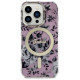 Guess GUHMP14LHCFWSP iPhone 14 Pro 6.1" pink/pink hardcase Flower MagSafe