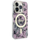 Guess GUHMP14LHCFWSP iPhone 14 Pro 6.1" pink/pink hardcase Flower MagSafe