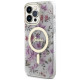 Guess GUHMP14LHCFWST iPhone 14 Pro 6.1" transparent hardcase Flower MagSafe