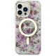 Guess GUHMP14LHCFWST iPhone 14 Pro 6.1" transparent hardcase Flower MagSafe