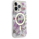 Guess GUHMP14LHCFWST iPhone 14 Pro 6.1" transparent hardcase Flower MagSafe