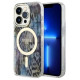 Guess GUHMP14LHLEOPWB iPhone 14 Pro 6.1" blue/blue hardcase Leopard MagSafe
