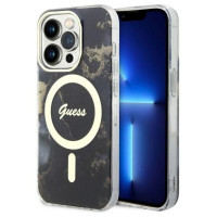 Guess GUHMP14XHTMRSK iPhone 14 Pro Max 6.7" black/black hardcase Golden Marble MagSafe