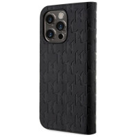 Karl Lagerfeld KLBKP14LSAKLHPK iPhone 14 Pro 6.1" bookcase black/black Saffiano Monogram