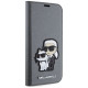 Karl Lagerfeld KLBKP14SSANKCPG iPhone 14 6.1" bookcase silver/silver Saffiano Karl & Choupette