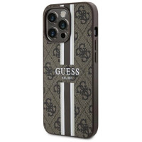 Guess GUHMP13LP4RPSW iPhone 13 Pro / 13 6.1" brown/brown hardcase 4G Printed Stripes MagSafe