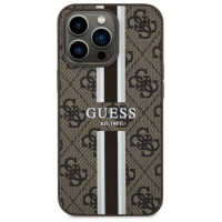 Guess GUHMP13LP4RPSW iPhone 13 Pro / 13 6.1" brown/brown hardcase 4G Printed Stripes MagSafe