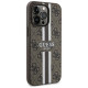 Guess GUHMP13LP4RPSW iPhone 13 Pro / 13 6.1" brown/brown hardcase 4G Printed Stripes MagSafe