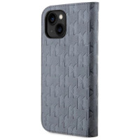 Karl Lagerfeld KLBKP14SSAKLHPG iPhone 14 6.1" bookcase silver/silver Saffiano Monogram