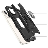 Wozinsky Ring Armor iPhone 15 Plus iPhone 15 Plus Ring Armor Case - Red