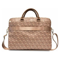 Guess GCube Stripes bag for a 16" laptop - brown