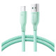 Joyroom Multi-Color Series S-A34 USB-A / USB-C cable 100W 1m - green