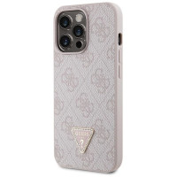 Guess GUHCP13XP4TDSCPP case for iPhone 13 Pro Max 6.7" - pink Crossbody 4G Metal Logo