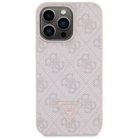 Guess GUHCP13XP4TDSCPP case for iPhone 13 Pro Max 6.7" - pink Crossbody 4G Metal Logo