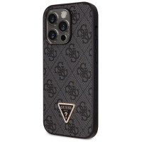 Guess GUHCP14LP4TDSCPK case for iPhone 14 Pro - black Crossbody 4G Metal Logo