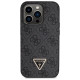 Guess GUHCP14LP4TDSCPK case for iPhone 14 Pro - black Crossbody 4G Metal Logo