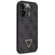 Guess GUHCP14LP4TDSCPK case for iPhone 14 Pro - black Crossbody 4G Metal Logo