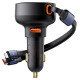 Baseus Enjoyment USB-A car charger with USB-C / Lightning 60W cable - black