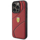 Ferrari Twist Metal Logo case for iPhone 15 Pro - red