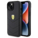 Ferrari Quilted Metal Logo case for iPhone 15 - black