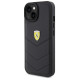 Ferrari Quilted Metal Logo case for iPhone 15 - black