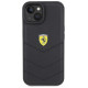 Ferrari Quilted Metal Logo case for iPhone 15 - black