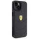 Ferrari Quilted Metal Logo case for iPhone 15 - black
