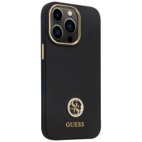 Guess GUHCP13LM4DGPK case for iPhone 13 Pro / 13 - black Silicone Logo Strass 4G