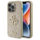 Guess Glitter Script Big 4G iPhone 15 Pro Case - Gold