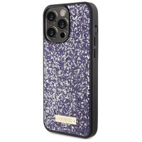 Guess Rhinestone Metal Logo case for iPhone 15 Pro - pink