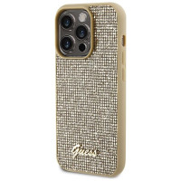Guess Disco Metal Script case for iPhone 15 Pro - gold