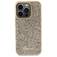 Guess Disco Metal Script case for iPhone 15 Pro - gold