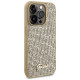 Guess Disco Metal Script case for iPhone 15 Pro - gold