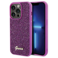 Guess Disco Metal Script case for iPhone 15 Pro - pink