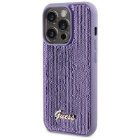 Guess Sequin Script Metal case for iPhone 15 Pro - purple