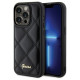 Guess Quilted Metal Logo case for iPhone 15 Pro Max - black