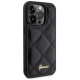 Guess Quilted Metal Logo case for iPhone 15 Pro Max - black
