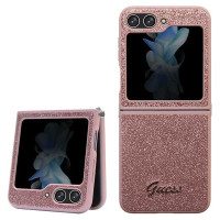 Guess Glitter Script case for Samsung Galaxy Z Flip 5 - pink