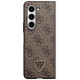 Guess Leather 4G Triangle Strass case for Samsung Galaxy Z Fold 5 - brown