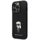 Karl Lagerfeld KLHCP13LSMHKNPK case for iPhone 13 Pro / 13 - black Silicone Ikonik Metal Pin