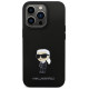 Karl Lagerfeld KLHCP13LSMHKNPK case for iPhone 13 Pro / 13 - black Silicone Ikonik Metal Pin