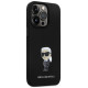 Karl Lagerfeld KLHCP13LSMHKNPK case for iPhone 13 Pro / 13 - black Silicone Ikonik Metal Pin