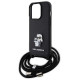 Karl Lagerfeld Crossbody Saffiano Metal Pin Karl & Choupette case for iPhone 15 Pro - black
