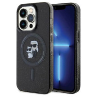 Karl Lagerfeld Karl&Choupette Glitter MagSafe case for iPhone 15 Pro - black